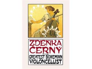 Zdenka Cerny: The Greatest Bohemian Violoncellist 12x18 Giclee On Canvas