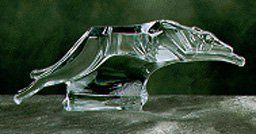Durand Lead Crystal Greyhound Figurine —