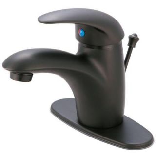 Kingston Brass Casual 4 in. Centerset 1 Handle Mid Arc Bathroom Faucet in Oil Rubbed Bronze HFS6405WLL