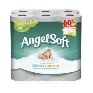 Angel Soft Angel Soft Bathroom Tissue Unscented Double Rolls 2 Ply 18