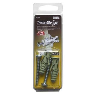 Triple Grip #12 1 3/4 in. Anchors with Screws (2 Pack) 173S