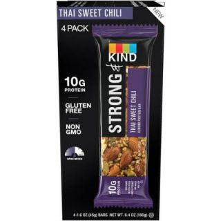 STRONG & KIND, Thai Sweet Chili Savory Snack Bars, 1.6 Ounces, 4 Count