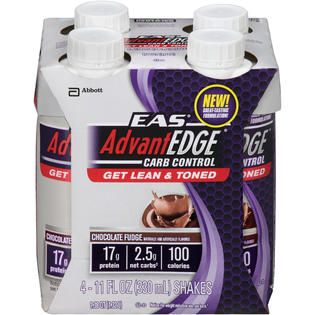 EAS AdvantEdge Chocolate Fudge Carb Control Shake 1.38 QT SLEEVE
