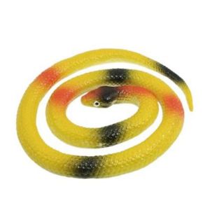 Yellow Silicone Fake Animal Snake Trick Toy 25.7"