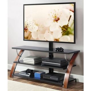 Whalen Brown Cherry 3 in 1 Flat Panel TV Stand for TVs up to 65"