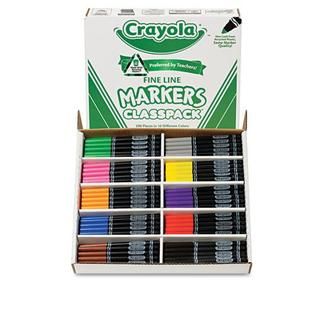 Crayola Fine Line 200 Count Classpack Non Washable Marker   Office