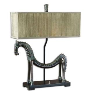 Global Direct 30 in. Tamil Horse Bronze Table Lamp 27907 1