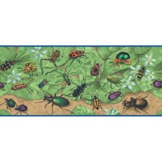 The Wallpaper Company 9 in. x 15 ft. Green Beetles Border WC1285308