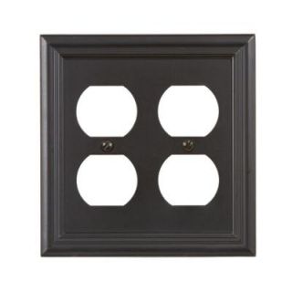 Amerelle Continental 2 Duplex Wall Plate   Oil Rubbed Bronze 94DDORB