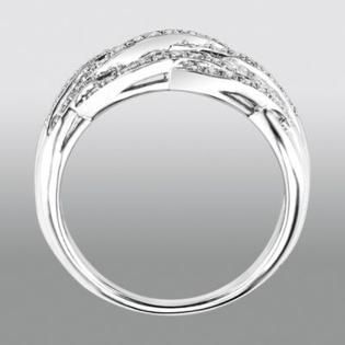 Promise Your Love   1/3 Cttw. Round Cut Diamond Fashion Band Sterling