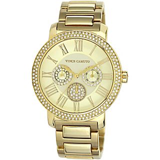 Vince Camuto Crystal Accented Multi Function Watch