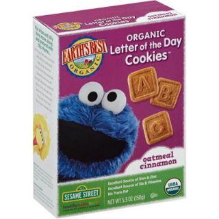 Earth's Best Organic Letter of the Day Oatmeal Cinnamon Cookies, 5.3 oz