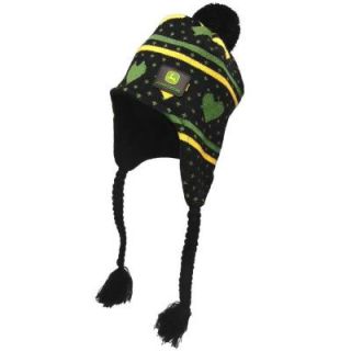 John Deere Women’s Knit Hockey Trapper Hat in Black One Size Fits Most 23160257BK00