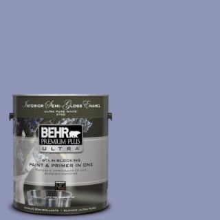 BEHR Premium Plus Ultra 1 gal. #BIC 20 Lively Lilac Semi Gloss Enamel Interior Paint 375401