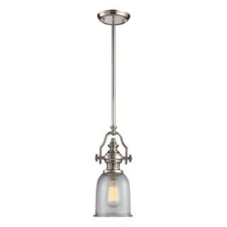 Elk Lighting Chadwick 1 light Pendant in Polished Nickel