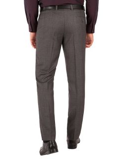 Limehaus Check Slim Fit Suit Trousers Charcoal