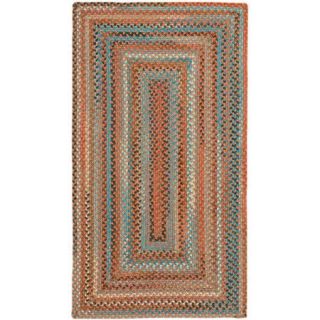 Capel Rugs Jennie Lake Concentric Braided Burnt Sienna Area Rug