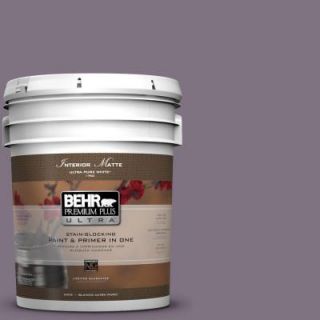 BEHR Premium Plus Ultra 5 gal. #N100 5 Plush Velvet Matte Interior Paint 175305