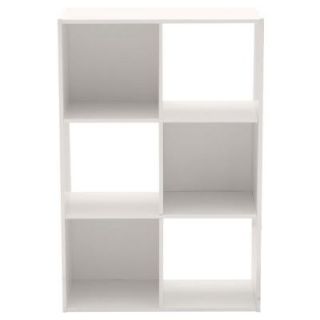 Martha Stewart Living 36 in. x 24 in. White Stackable 6 Cube Organizer 4905