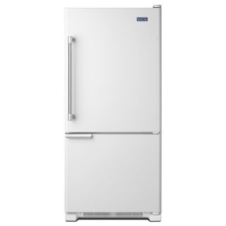 Maytag 18.7 cu ft Bottom Freezer Refrigerator with Single Ice Maker (White) ENERGY STAR
