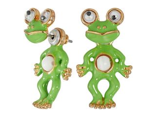 Betsey Johnson Betsey Minis Frog Front/Back Earrings