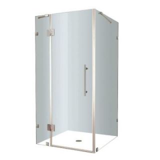 Aston Avalux 38 in. x 72 in. Frameless Shower Enclosure in Stainless Steel with Self Closing Hinges SEN987 SS 38 10