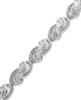 Diamond Swirl Bracelet in Sterling Silver (2 ct. t.w.)   Bracelets