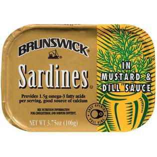 Brunswick In Mustard & Dill Sauce 3.75 Oz Tin Overwrap Sardines