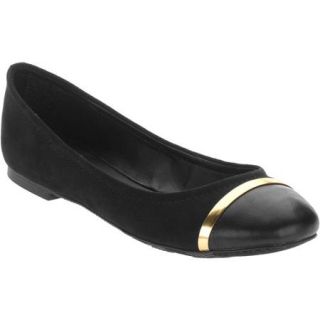 Faded Glory Women's Striped Toe Ballet Flat