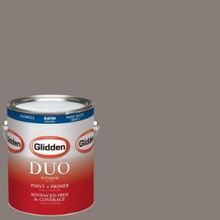 Glidden DUO 1 gal. #HDGWN52 Grey Tweed Satin Latex Interior Paint with Primer HDGWN52 01SA