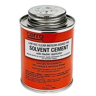 8 oz. Low VOC Clear PVC Medium Cement PVCL8