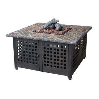 Endless Summer 41.2 in. Propane Gas Fire Pit with Slate Mantel GAD860SP
