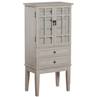 Powell White Glass Door Jewelry Armoire   Shopping   Big
