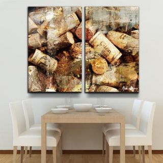 Ready2hangart 'Never Enough Corks' 2 Piece Oversized Wrapped Canvas Wall Art Set