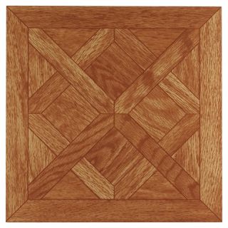 NEXUS Self Adhesive Classic Parquet Vinyl Floor Tile   Oak (12x12