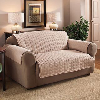 Quilted Microfiber Water Repelant Sofa Protector   Shopping