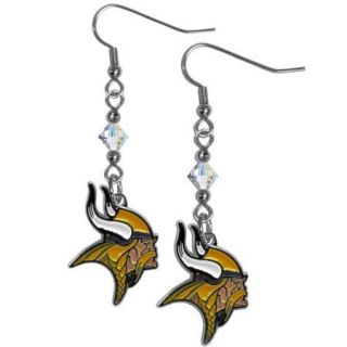 Siskiyou FCE165 Minnesota Vikings Crystal Dangle Earrings