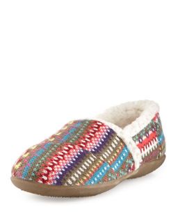 TOMS Youth Knit Sherpa Lined Slipper