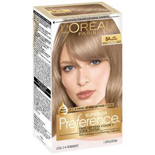 Oreal 8a Cooler Ash Blonde Hair Color 1 KT BOX   Beauty   Hair Care