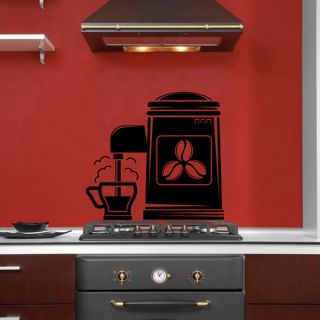 Cappuccino Machine Steaming Hot Coffee Cup Vinyl Wall Decal   15999633