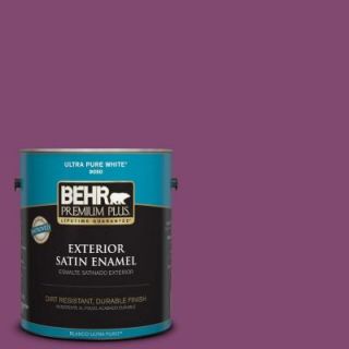 BEHR Premium Plus 1 gal. #680B 7 Sugar Plum Satin Enamel Exterior Paint 934001
