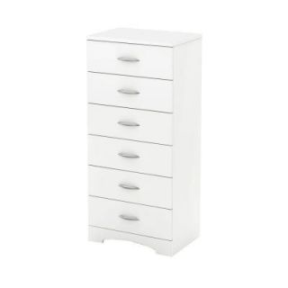 South Shore Furniture Majestic 6 Drawer Chest in Pure White 3160066