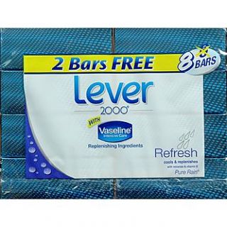 Lever 2000 Refresh Pure Rain Scent With Vaseline Deodorant Bar Soap 6