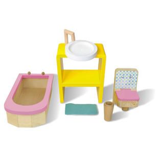 Just Dreamz Bathroom Dollhouse Furniture Set