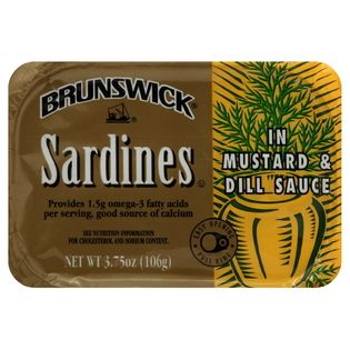 Brunswick  Sardines, In Mustard & Dill Sauce, 3.75 oz (106 g)