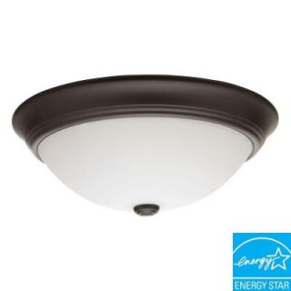 Lithonia Lighting Essentials 1 Light Bronze Fluorescent Decor Round Flushmount 11983 BZ M2