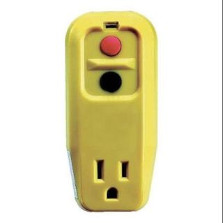 Power First 11X429 Yellow Polycarbonate Plug in GFCI