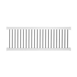 Weatherables Bellaire 42 in. x 96 in. Vinyl White Straight Rail Kit WWR THDBA42 S8