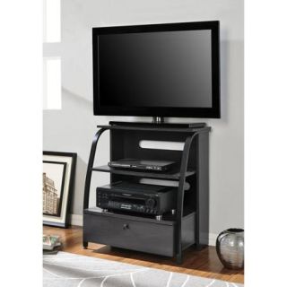 Altra Furniture Essex 30" Highboy TV Stand in Ebony and Espresso