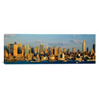 Panoramic Hudson River New York City Photographic Print on Canvas by